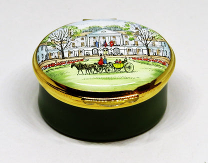 CRUMMLES ENGLISH ENAMEL BOX - COLONIAL VIRGINIA RESTORATION - WILLIAMSBURG INN