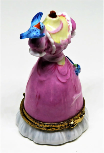 LIMOGES FRANCE BOX - ARTORIA - CINDERELLA GOWN & BIRDS - JAQ THE MOUSE - DISNEY