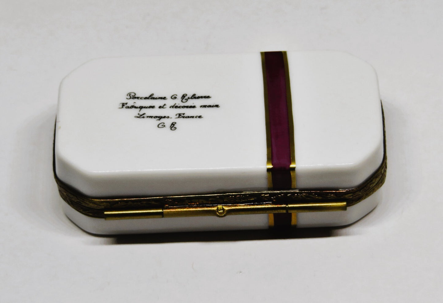 LIMOGES GIFT BOX & CHOCOLATS DE PARIS CANDY TRUFFLES ~ BOW ~ ANNIVERSARY