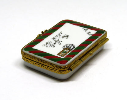 LIMOGES FRANCE BOX - ARTORIA - STAMPED ENVELOPE & LETTER TO SANTA CLAUS - LE 450