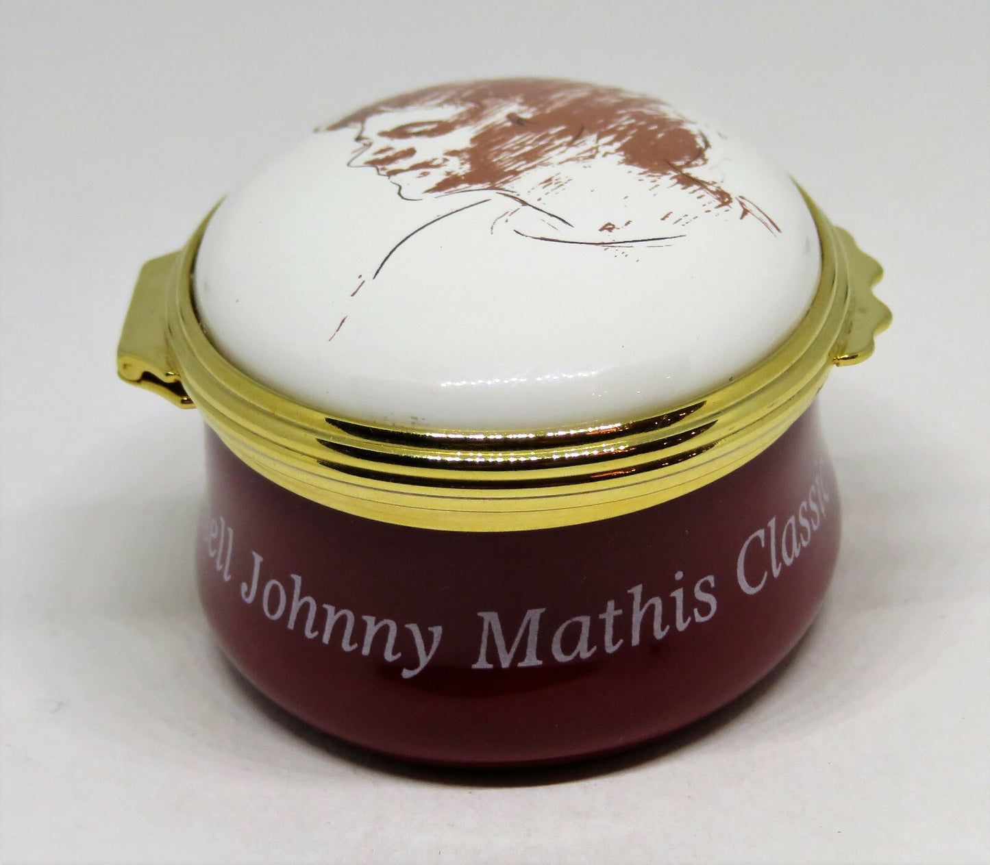 HALCYON DAYS ENAMEL BOX - JOHNNY MATHIS - SHELL CLASSIC GOLF TOURNAMENT - MUSIC