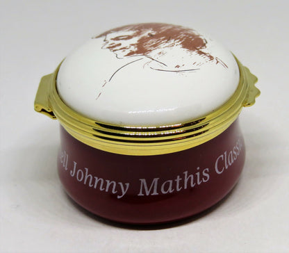 HALCYON DAYS ENAMEL BOX - JOHNNY MATHIS - SHELL CLASSIC GOLF TOURNAMENT - MUSIC