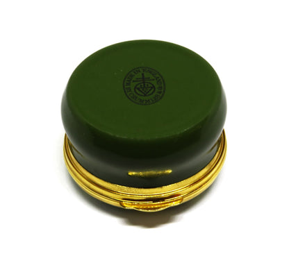 CRUMMLES ENGLISH ENAMEL BOX - HARRODS DEPARTMENT STORE C. 1851 - LONDON ENGLAND