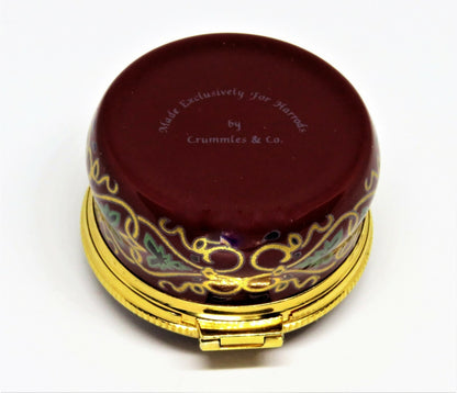 CRUMMLES ENAMEL BOX - HARRODS CHRISTMAS 1990 - "THE GLORY OF CHRISTMAS"