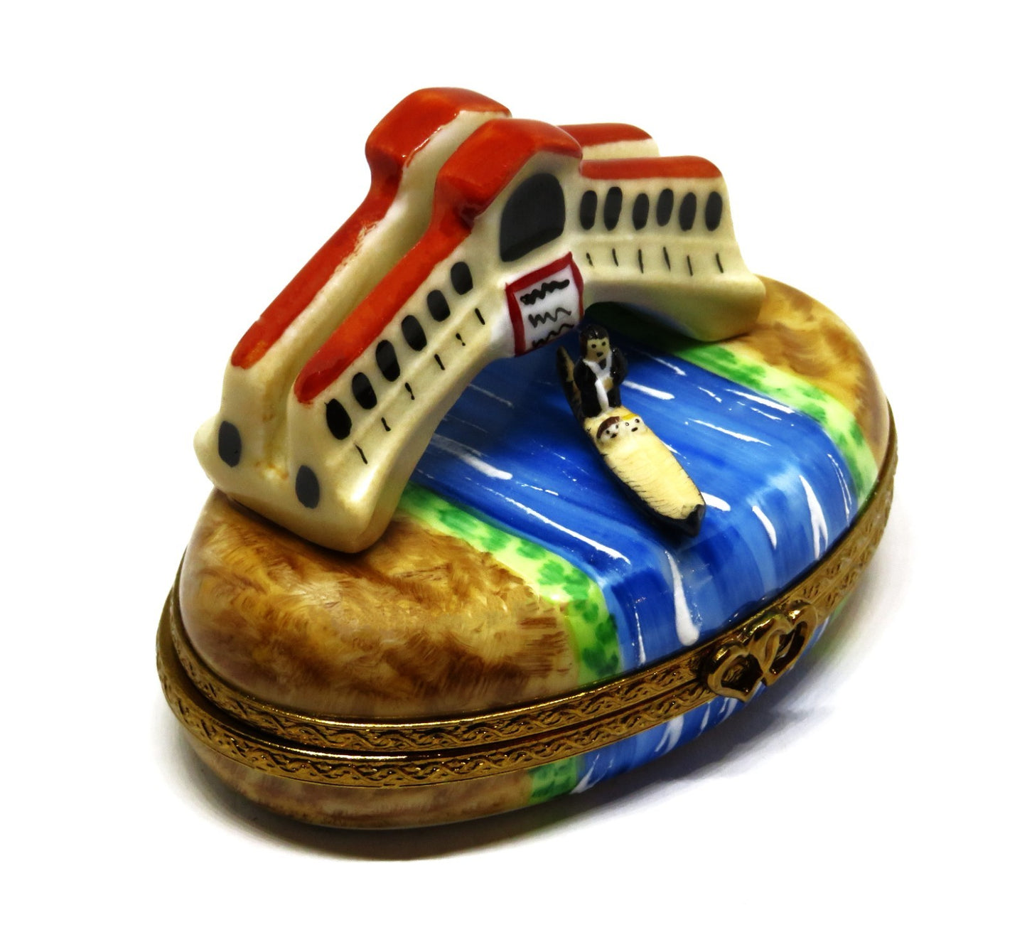 LIMOGES BOX - MARQUI(SE DE POMPADOUR - VENICE, ITALY - RIALTO BRIDGE & GONDOLA