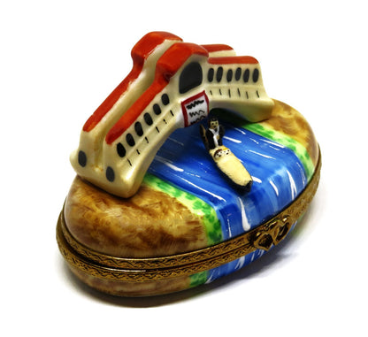 LIMOGES BOX - MARQUI(SE DE POMPADOUR - VENICE, ITALY - RIALTO BRIDGE & GONDOLA