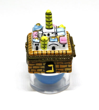 LIMOGES IMPORTS BOX -JUDAICA- HANUKKAH DREIDEL - WALLED CITY OF JERUSALEM - RARE