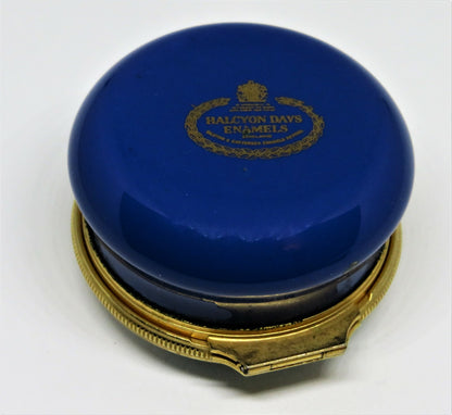 HALCYON DAYS ENAMEL BOX -GODSPEED ANTIQUE SAILING SHIP- JAMESTOWN VIRGINIA 1607