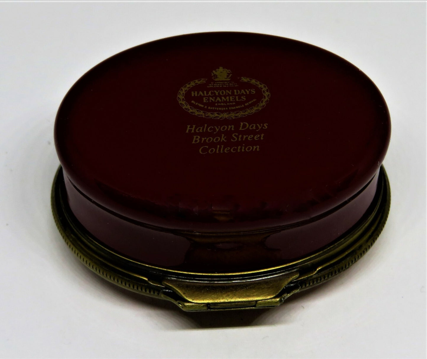 HALCYON DAYS ENAMEL BOX- VASE OF  FLOWERS - 18TH CENTURY REPLICA - BROOK STREET