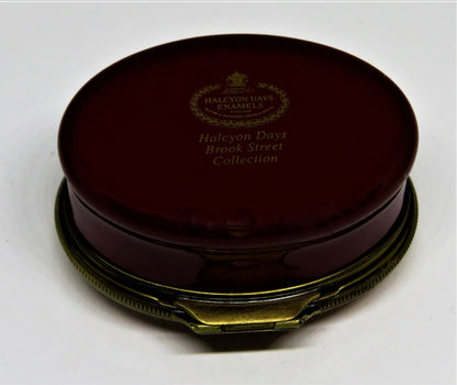 HALCYON DAYS ENAMEL BOX- VASE OF  FLOWERS - 18TH CENTURY REPLICA - BROOK STREET