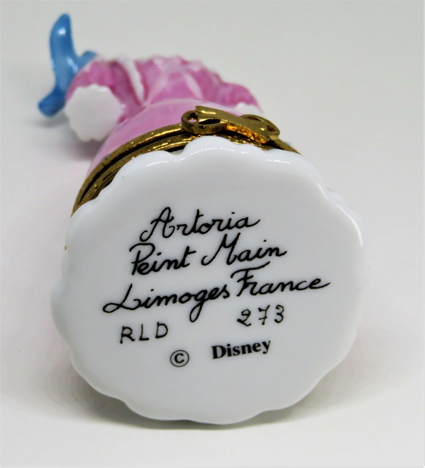 LIMOGES FRANCE BOX - ARTORIA - CINDERELLA GOWN & BIRDS - JAQ THE MOUSE - DISNEY