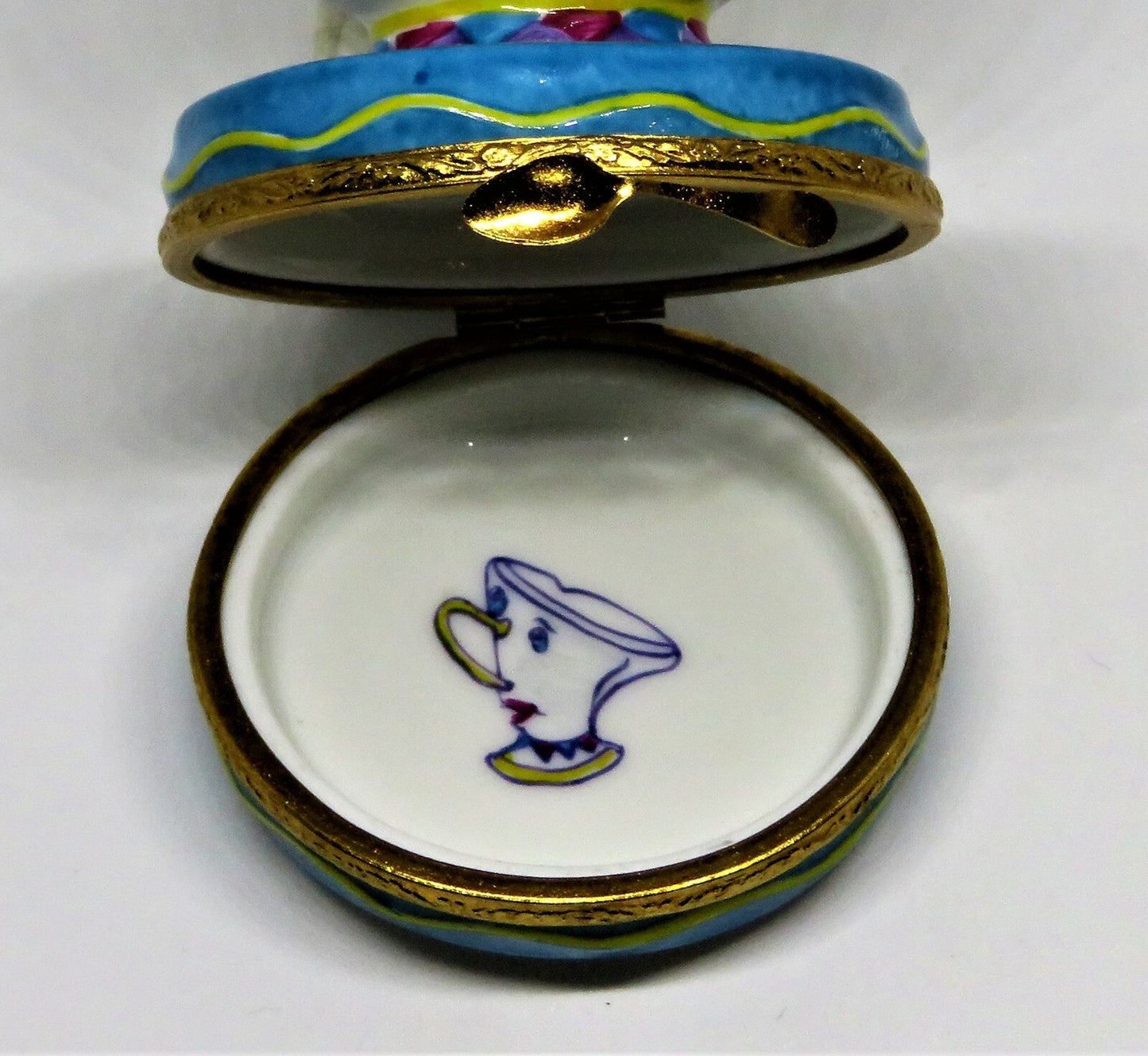 LIMOGES FRANCE BOX - ARTORIA - MRS. POTTS - "BEAUTY AND THE BEAST" - DISNEY - LE