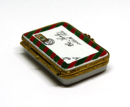 LIMOGES FRANCE BOX - ARTORIA - STAMPED ENVELOPE & LETTER TO SANTA CLAUS - LE 450