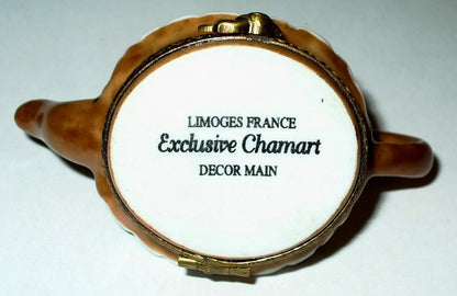 LIMOGES BOX - CHAMART - TURTLE TEAPOT & GARDEN SNAIL - TEA POT - TORTOISE SHELL