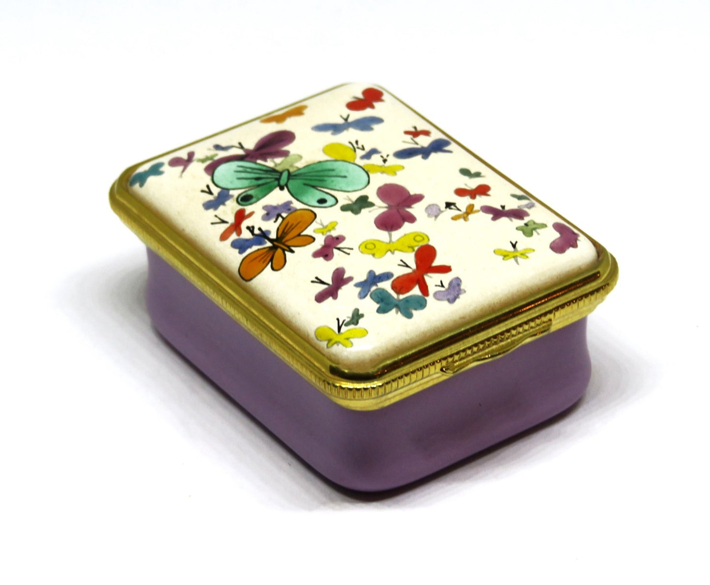 HALCYON DAYS ENAMEL BOX - ANDY WARHOL - "BUTTERFLIES" - BUTTERFLY - POP ART