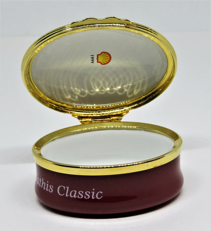 HALCYON DAYS ENAMEL BOX - JOHNNY MATHIS - SHELL CLASSIC GOLF TOURNAMENT - MUSIC