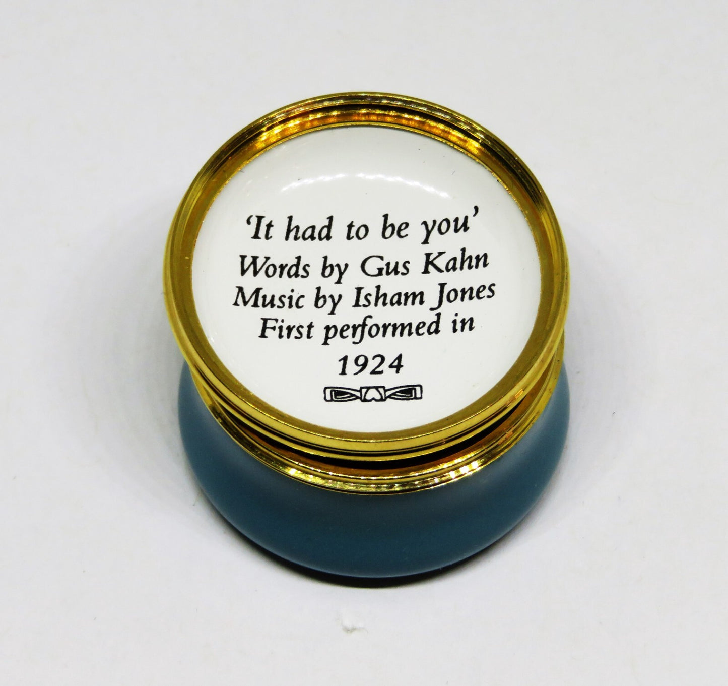HALCYON DAYS ENAMEL BOX - "IT HAD TO BE YOU" - COUPLE ON A CRUISE SHIP - MUSIC