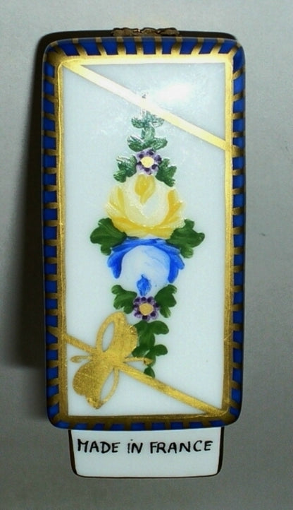 LIMOGES FRANCE BOX- SEVRES FLORAL SHOE BOX & HIGH HEELED SHOES - ROSES - FLOWERS