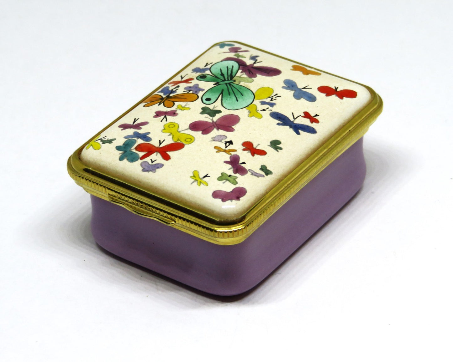 HALCYON DAYS ENAMEL BOX - ANDY WARHOL - "BUTTERFLIES" - BUTTERFLY - POP ART