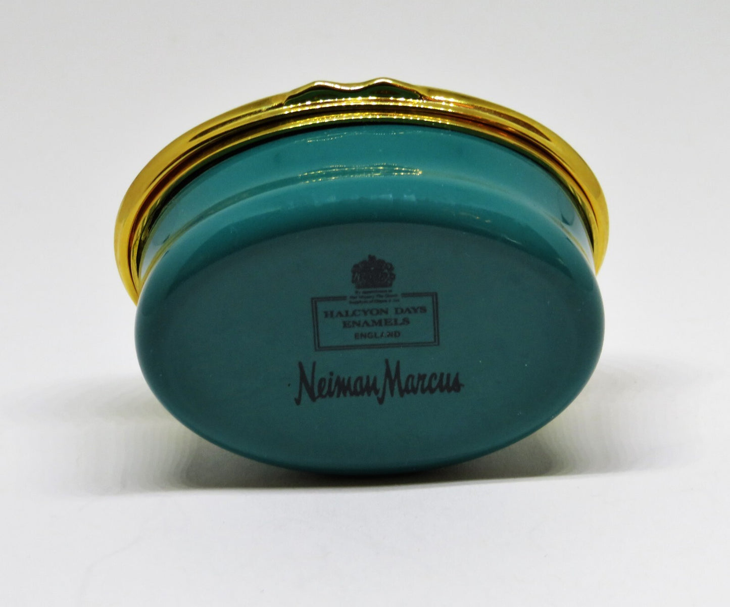 HALCYON DAYS ENGLISH ENAMEL BOX- "ROSES ARE RED, VIOLETS ARE BLUE ..." - FLOWERS