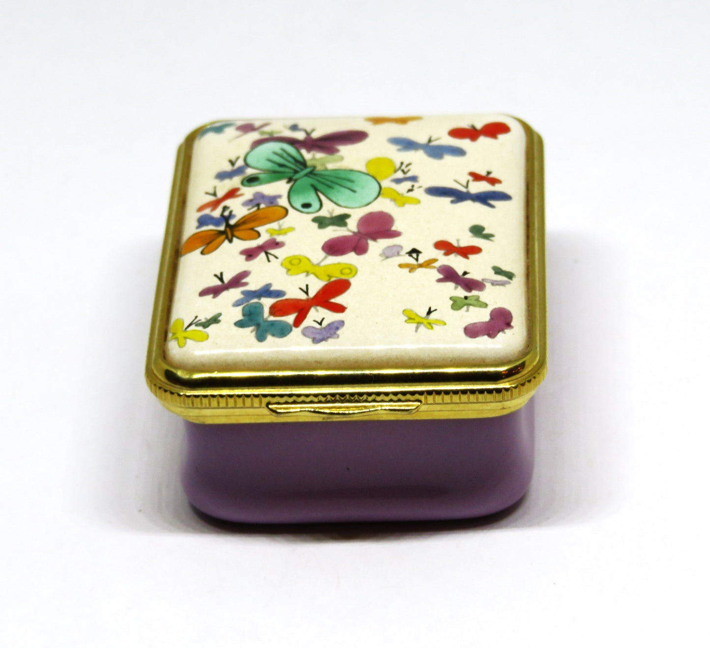 HALCYON DAYS ENAMEL BOX - ANDY WARHOL - "BUTTERFLIES" - BUTTERFLY - POP ART