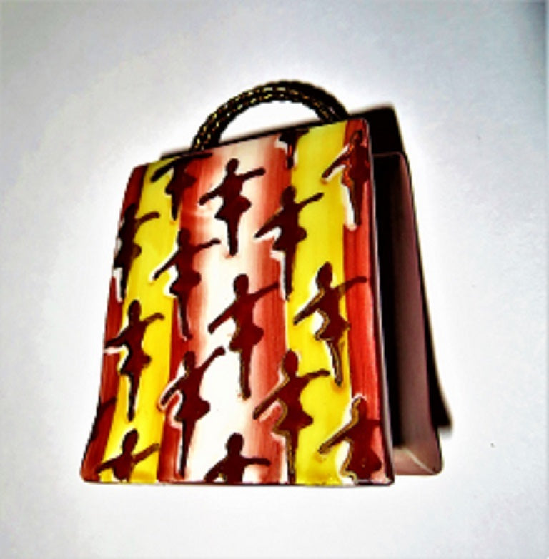 LIMOGES FRANCE BOX - RMC - STRIPED PURSE & BALLERINA - TOTE BAG - SHOPPING BAG