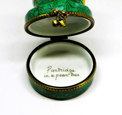 LIMOGES BOX - TWELVE DAYS OF CHRISTMAS CAROL - A PARTRIDGE IN A PEAR TREE - LE