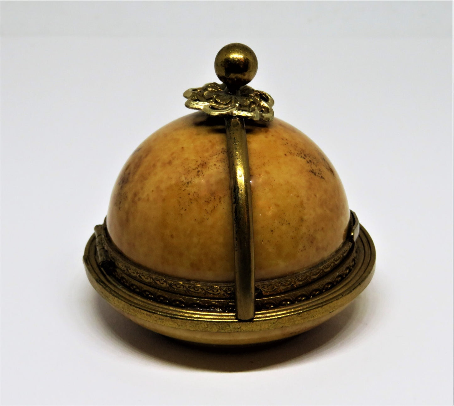 LIMOGES FRANCE BOX - DOMED CHEESE SERVER & KNIFE - CAMEMBERT - FROMAGE & LEAVES
