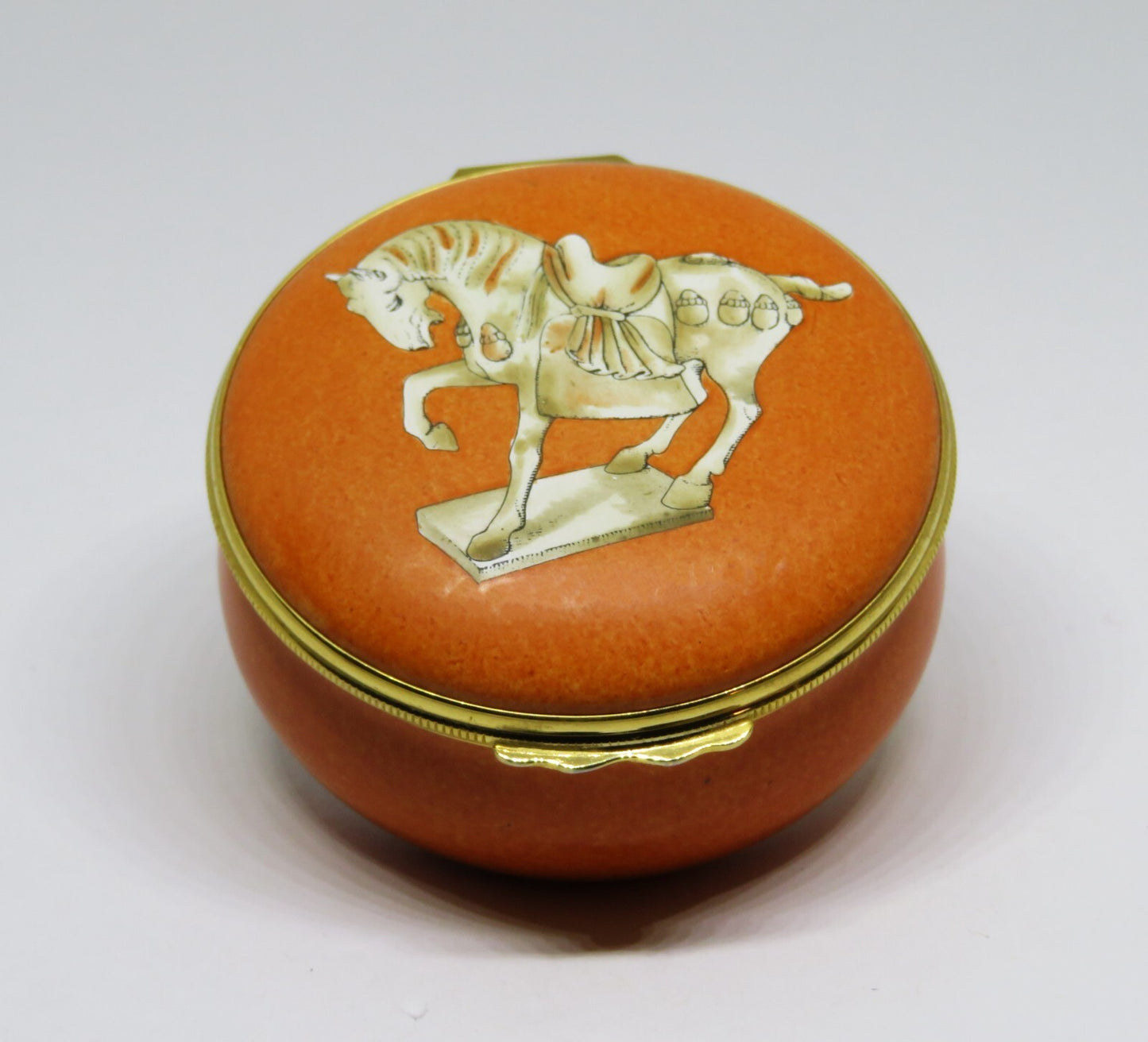 HALCYON DAYS ENAMEL BOX - TANG DYNASTY HORSE - CHINESE ART - ASHMOLEAN MUSEUM