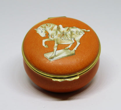HALCYON DAYS ENAMEL BOX - TANG DYNASTY HORSE - CHINESE ART - ASHMOLEAN MUSEUM