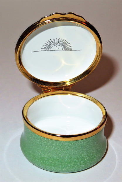 HALCYON DAYS ENAMEL BOX - "TODAY IS THE TOMORROW YOU WORRIED ABOUT YESTERDAY"