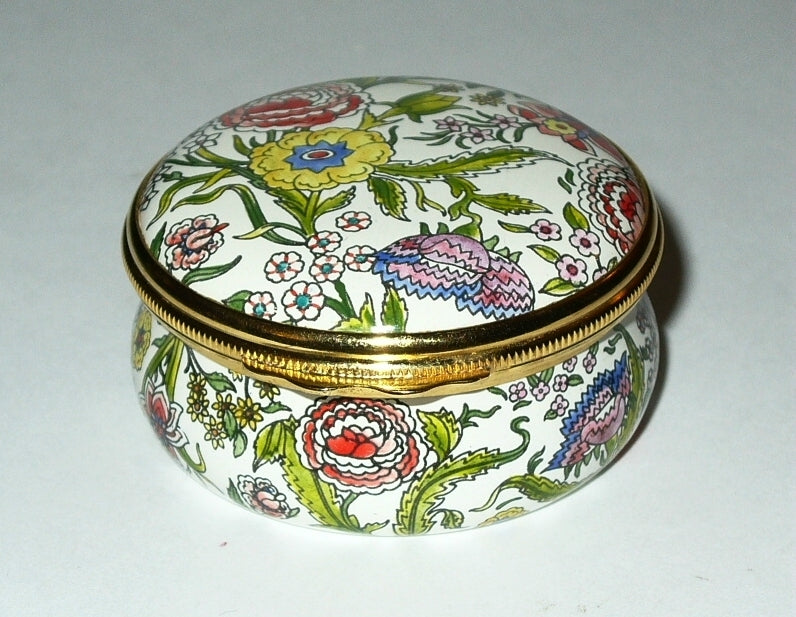 HALCYON DAYS ENGLISH ENAMEL BOX -FLOWERS- METROPOLITAN OPERA CENTENNIAL - CARMEN