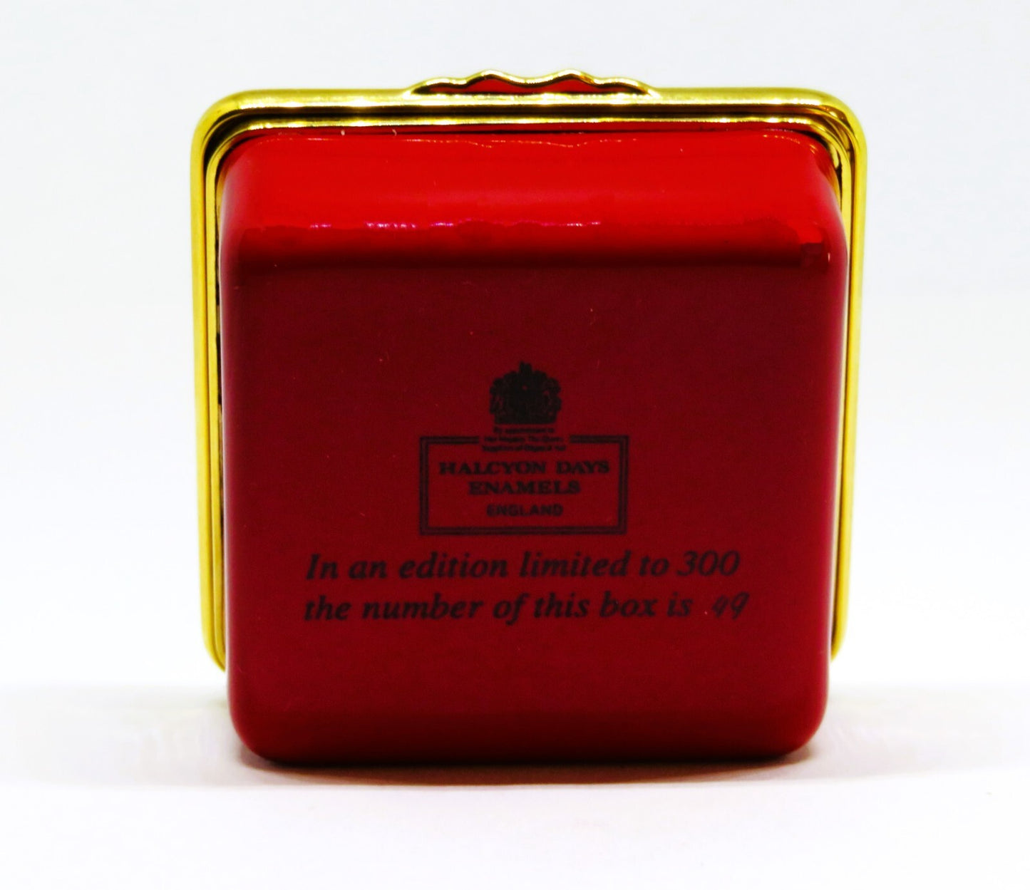 HALCYON DAYS ENGLISH ENAMEL BOX - BENJAMIN FRANKLIN & U. S. FLAG - PHILADELPHIA