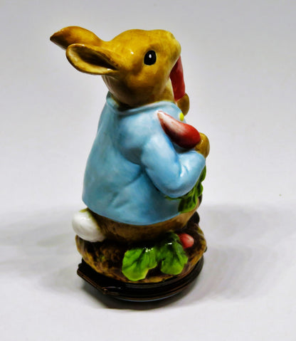 HALCYON DAYS ENAMEL BOX - "TALE OF PETER RABBIT" BONBONNIERE - BEATRIX POTTER