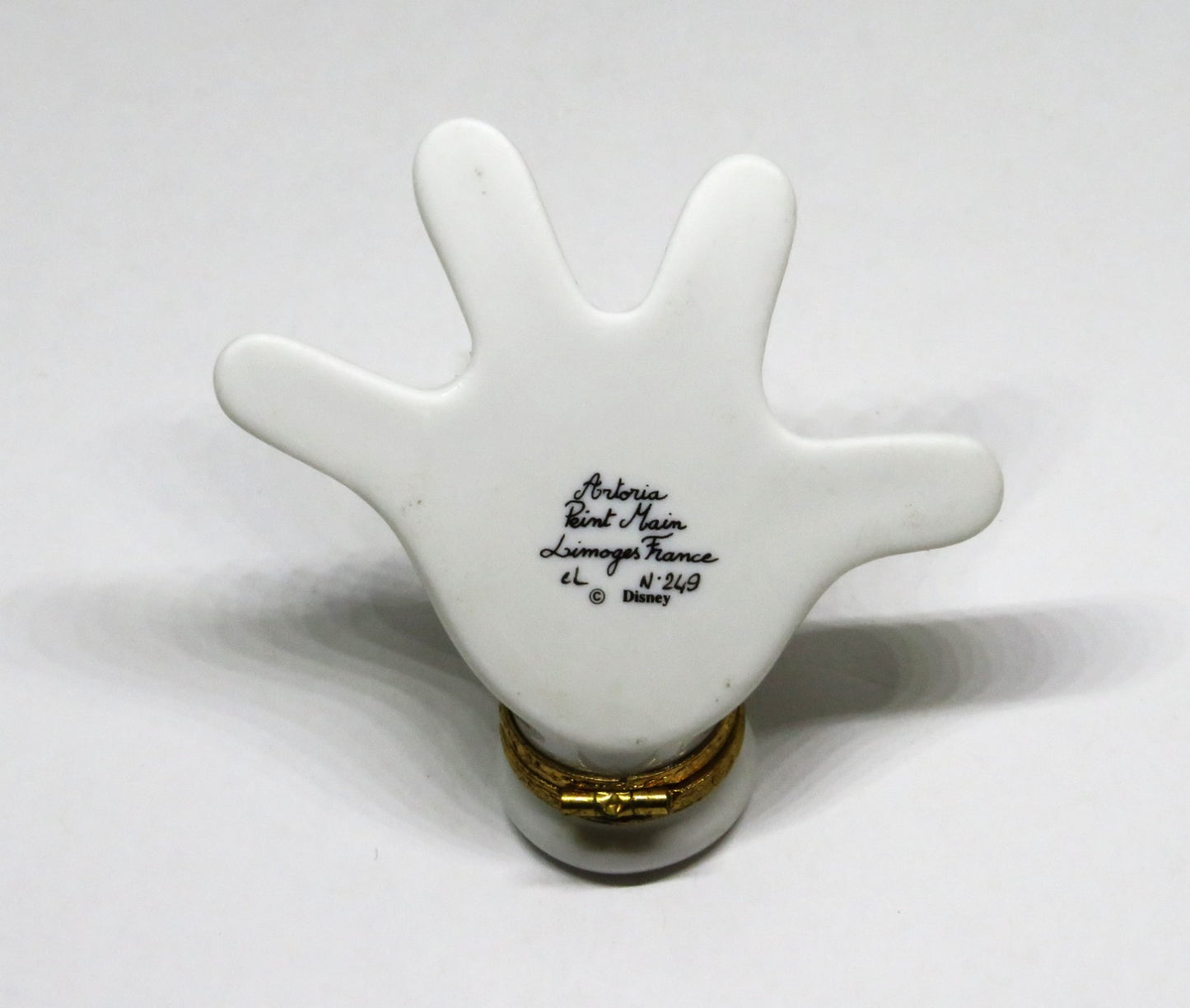 LIMOGES FRANCE BOX - ARTORIA - MICKEY MOUSE'S GLOVED HAND - LE - DISNEY