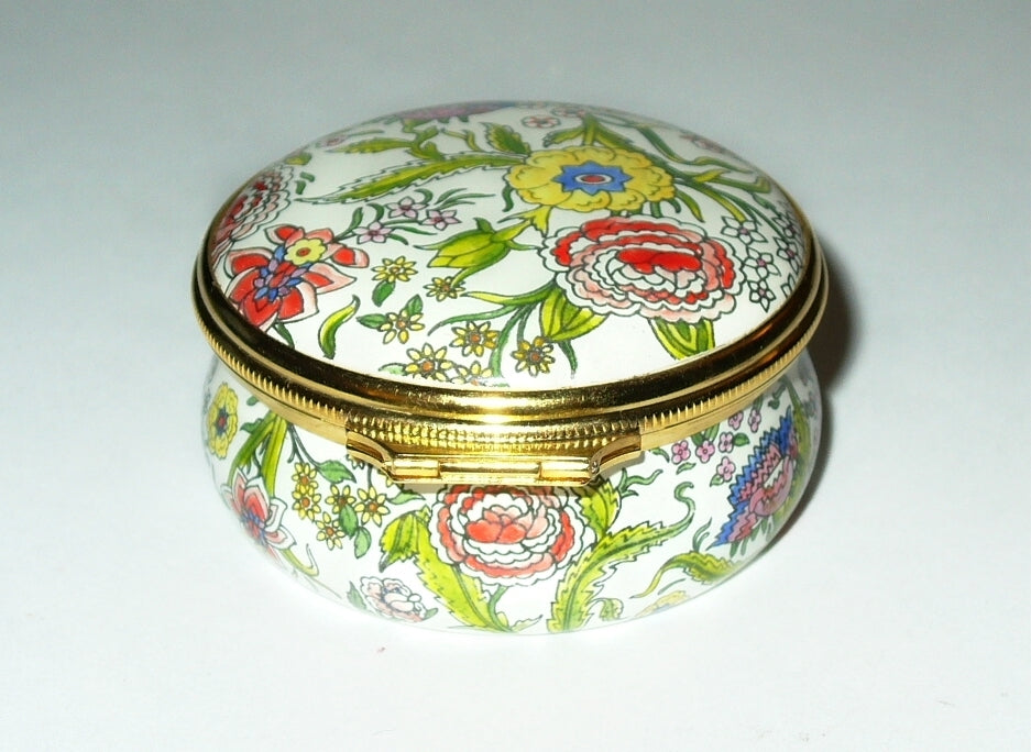 HALCYON DAYS ENGLISH ENAMEL BOX -FLOWERS- METROPOLITAN OPERA CENTENNIAL - CARMEN
