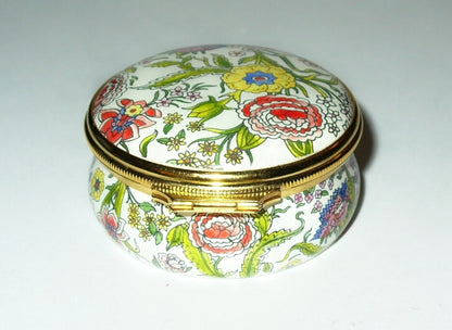 HALCYON DAYS ENGLISH ENAMEL BOX -FLOWERS- METROPOLITAN OPERA CENTENNIAL - CARMEN