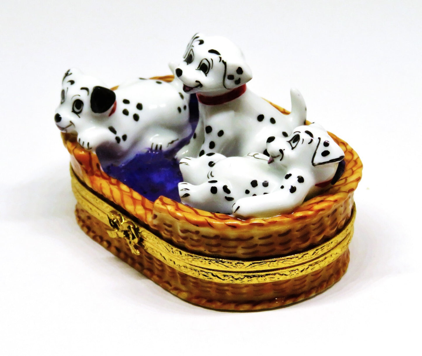 LIMOGES FRANCE BOX- ARTORIA - "101 DALMATIANS" - WALT DISNEY - DOGS - PUPPY - LE