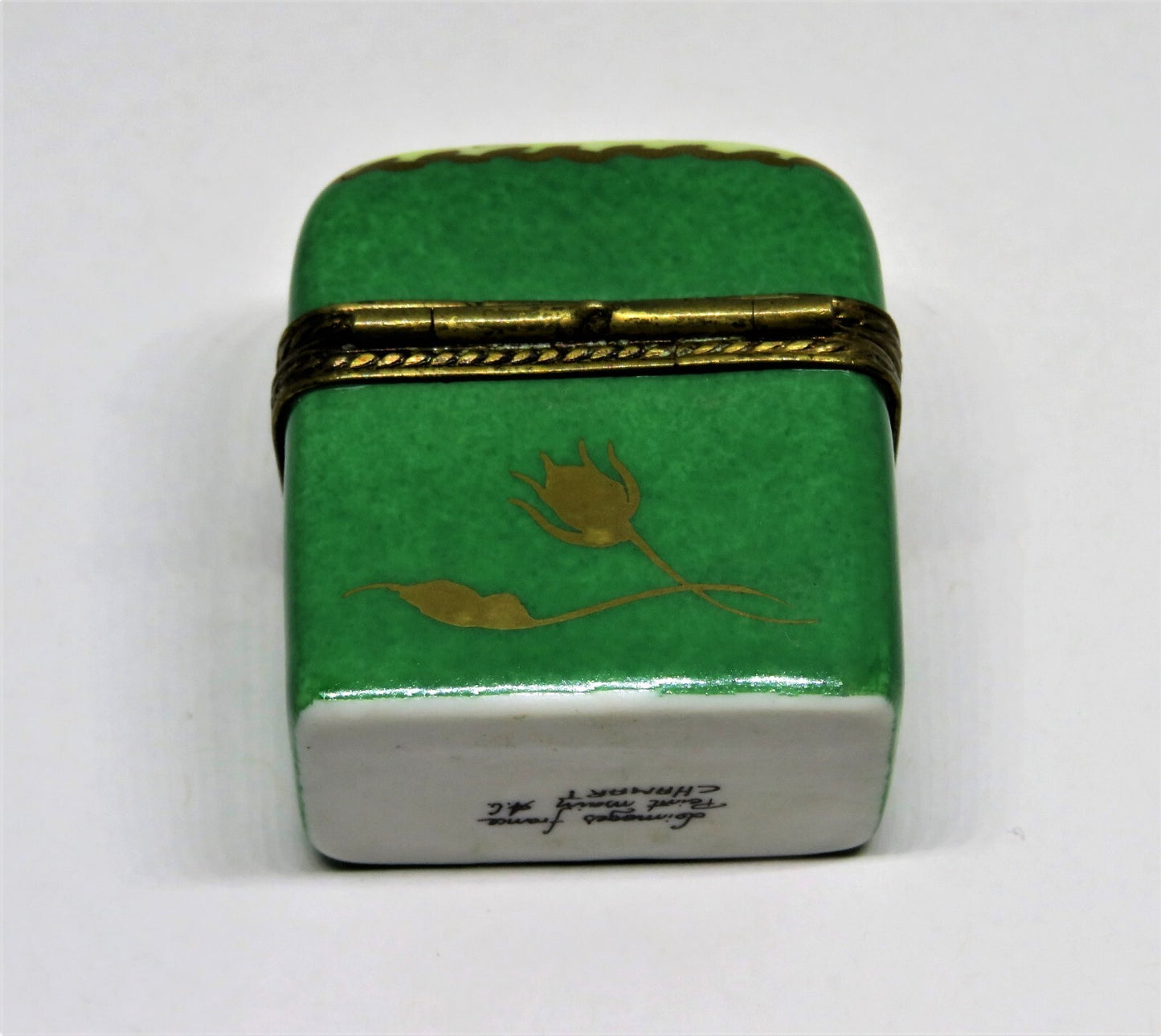 LIMOGES FRANCE BOX -CHAMART- FLORAL CHEST & 2 PERFUME BOTTLES -FLOWERS- ROSEBUDS