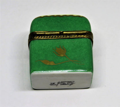 LIMOGES FRANCE BOX -CHAMART- FLORAL CHEST & 2 PERFUME BOTTLES -FLOWERS- ROSEBUDS