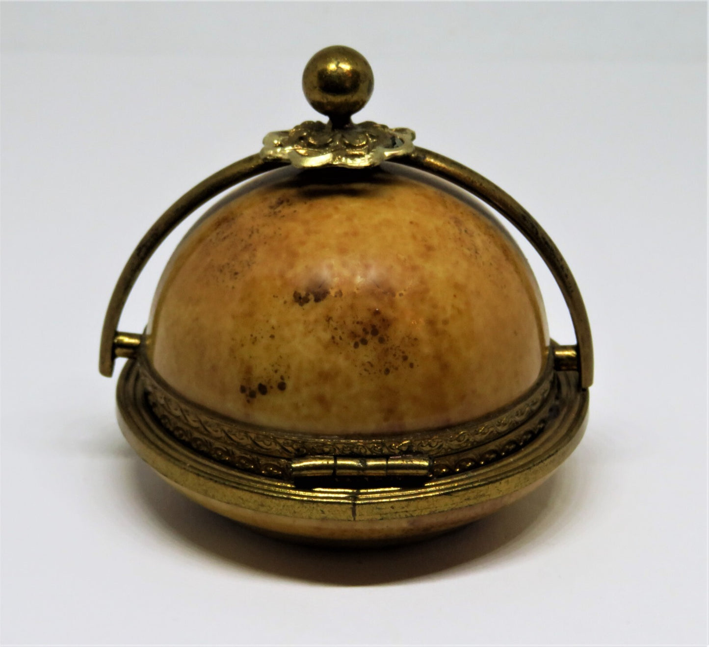 LIMOGES FRANCE BOX - DOMED CHEESE SERVER & KNIFE - CAMEMBERT - FROMAGE & LEAVES