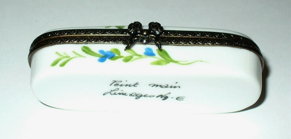 LIMOGES BOX - DAISY BOUQUET & PINK BOW - FLOWERS - "I LOVE YOU" - ANNIVERSARY