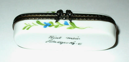 LIMOGES BOX - DAISY BOUQUET & PINK BOW - FLOWERS - "I LOVE YOU" - ANNIVERSARY