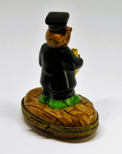 LIMOGES FRANCE BOX~ GRADUATION OWL ~ CAP & GOWN & DIPLOMA ~ BRIEFCASE INSIDE