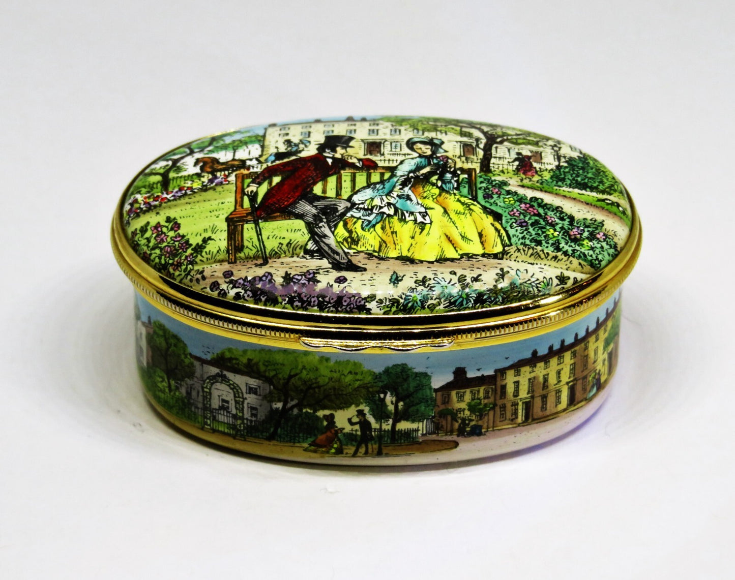 HALCYON DAYS ENAMEL - "THE LOVERS' BOX" - ELIZABETH BARRETT BROWNING POEM