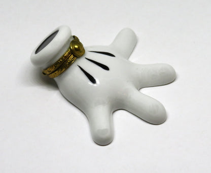 LIMOGES FRANCE BOX - ARTORIA - MICKEY MOUSE'S GLOVED HAND - LE - DISNEY