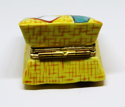 LIMOGES BOX~ LIMOGES IMPORTS ~ STRAW BEACH BAG ~ PURSE/TOTE BAG ~ FRENCH RIVIERA