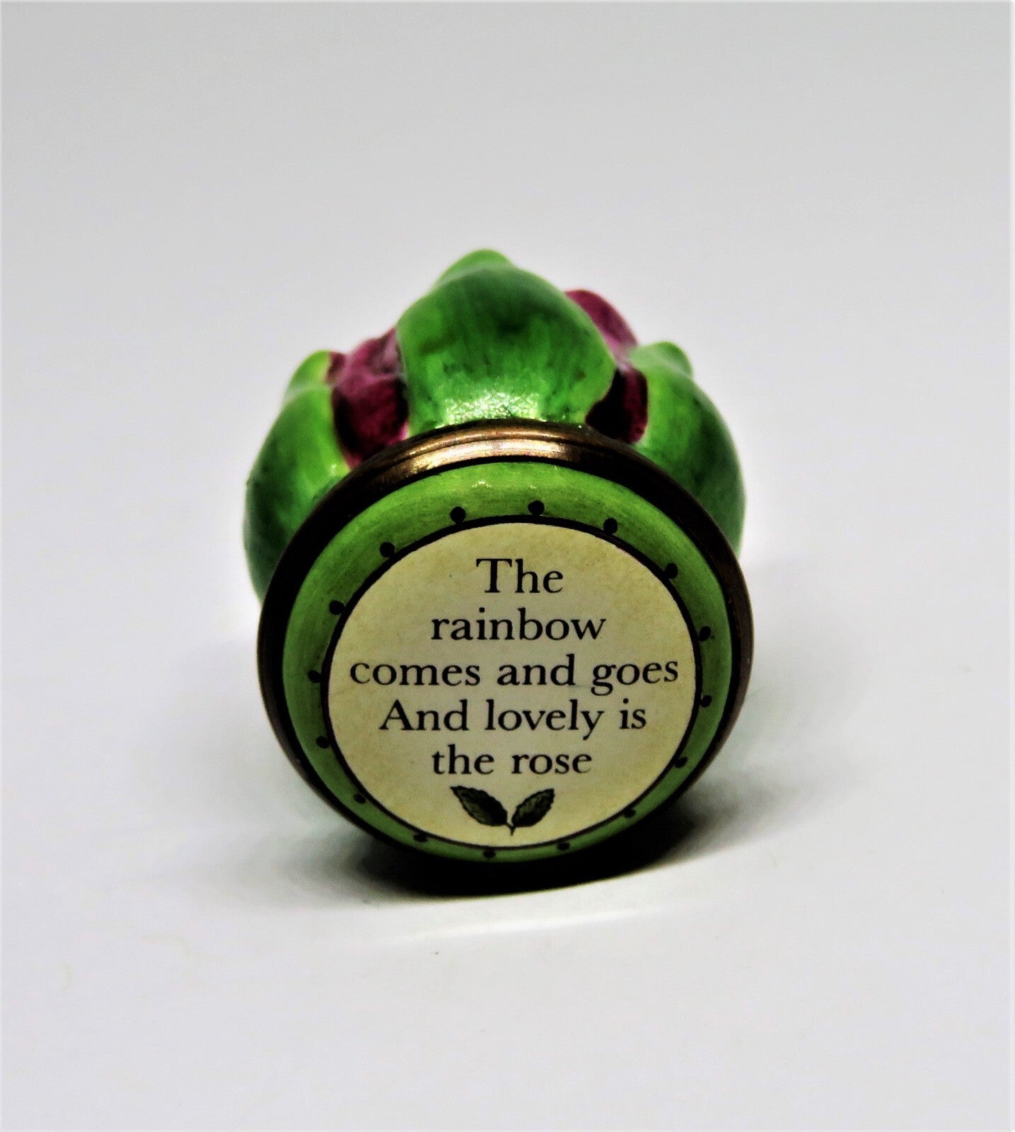 HALCYON DAYS ENAMEL BOX - ROSE BONBONNIERE - WORDSWORTH QUOTE - ANNIVERSARY