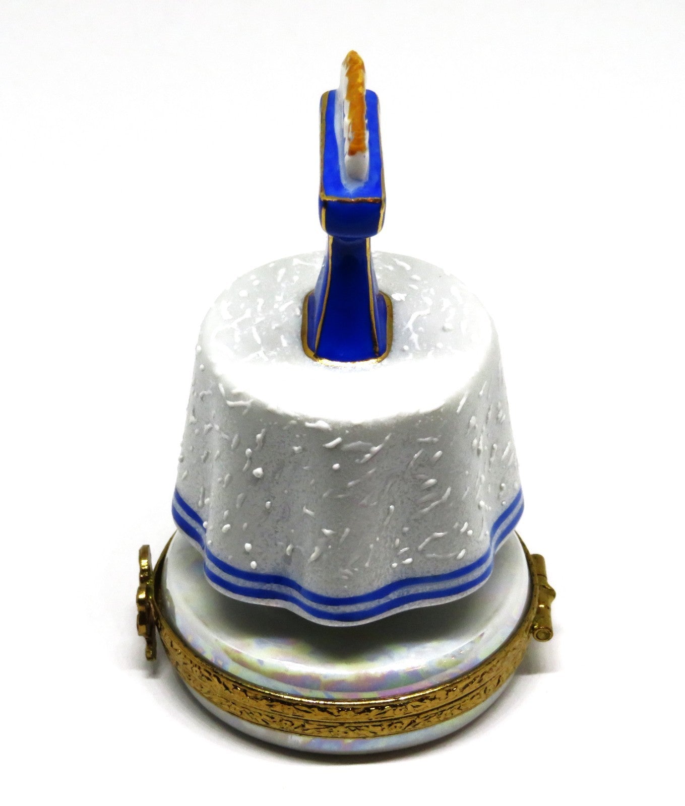 LIMOGES FRANCE BOX ~ JUDAICA ~ MENORAH ON A TABLE ~ HANUKKAH ~ JEWISH STAR