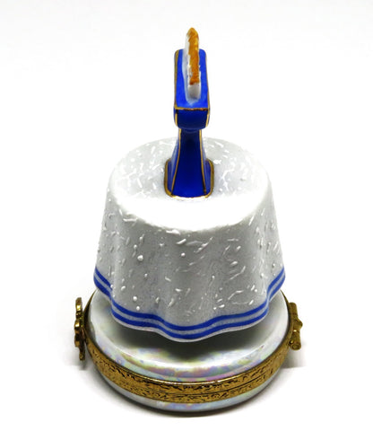 LIMOGES FRANCE BOX ~ JUDAICA ~ MENORAH ON A TABLE ~ HANUKKAH ~ JEWISH STAR